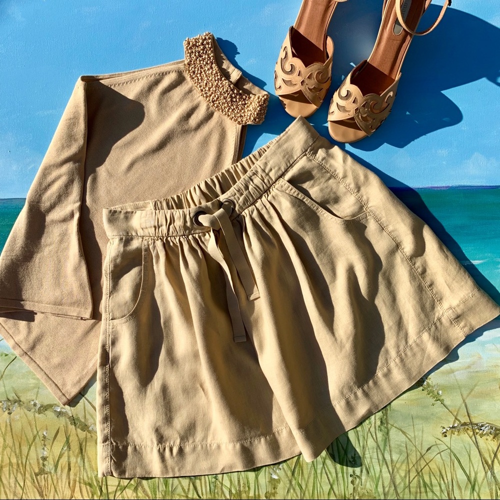 J. Crew Linen Tie Waist Skirt Women’s Size 0